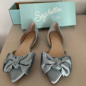 Seychelles Sheila BHLDN Blue Bow Flats